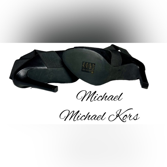 MICHAEL,Michael Kors Ames Open Toe Booties in Black Leather Size 7. MSRP $150 - Picture 12 of 14